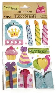 Velas de CUMPLEAÑOS Regalos - Cuadrado de Artesano 3D Pop Up Álbum de Recortes Adhesivo Artesanal - Imagen 1 de 1