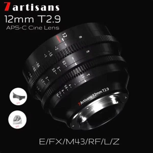 Lente de cine 7artisans 12 mm T2,9 APS-C gran apertura gran angular para RF/Z/M43/X/E/L - Imagen 1 de 16
