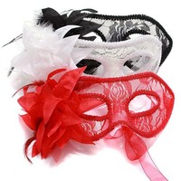 Fancy Feather Venetian Mask Party Halloween Masquerade Ball Dress Costume FI