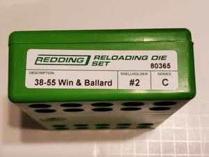 80365 REDDING 3-DIE FULL LENGTH DIE SET - 38-55 WIN & BALLARD - NEW - FREE SHIP - Picture 1 of 2