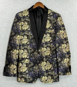 After Midnite Jacke Herren Medium SlimFit lila gold Smoking Abschlussball Club formell neu ohne Etikett - Bild 1 von 17