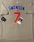 CHICAGO CUBS- DANSBY SWANSON AUTOGRAPH #7 GRAY NIKE JERSEY JSA AT33325