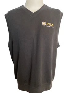 Cutter & Buck Men's Cotton Sweater Vest PGA Colorado Section Black Large - Picture 1 of 5