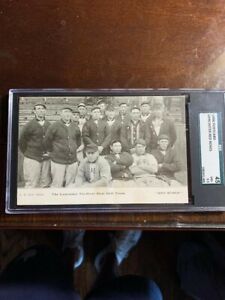 1906 Lancaster Red Roses Post Card, SGC 45, looks NM!!   Nine T206 players!!!