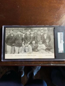 1906 Lancaster Red Roses Post Card, SGC 45, looks NM!! Nine T206 players!!! - Picture 1 of 2