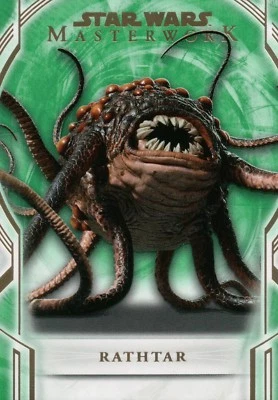 Star Wars Masterworks 2018, Rathtar Base 70 Green Parallel Card #37/99 - Image 1 of 2