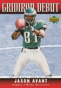 2006 Oberdeck - Gridiron Debüt #1GD-AV Jason Avant (RC) - Bild 1 von 2