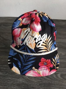 Gorra Chicago Snapback Años 80 De Colección Floral Toda la Gorra Turística Negra ¡Única! - Imagen 1 de 8