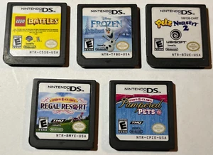 Nintendo Ds Five (5) Games Loose Lot 2 Paws & Claws Lego Battles Disney Frozen … - Picture 1 of 2