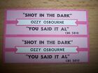 2 Ozzy Osbourne Shot In The Dark Jukebox Title Strip CD 7" 45RPM Records