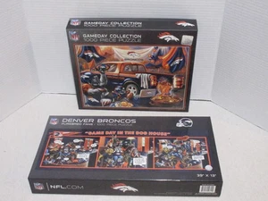 2 NFL Denver Broncos 1000pc Jigsaw Puzzles - Picture 1 of 3