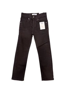 Denizen Boys Levi's Skinny Leg Jeans Adjustable Waist Denim Stretch Black Sz 5 - Picture 1 of 5