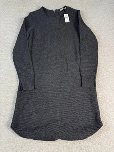 Vestido Suéter Ann Taylor Loft Para Mujer Pequeño Gris Oscuro Manga Larga Tejido Texturizado - Imagen 1 de 7