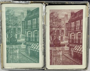 Vintage Sears Tower 2-Plastic Playing Card Deck Complete with Jokers & Box - Picture 1 of 5