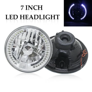 7" Inch Headlight LED White Light Headlamp Pair Fits 1976-2017 Jeep Wrangler - Picture 1 of 5