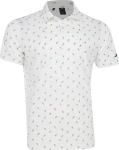 Adidas Ultimate365 Printed Faded Triangle Mesh White/Collegiate Green Shirt Men - Picture 1 of 15