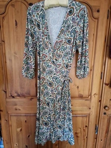 Paisley Print Kettlewell Wrap Dress M Size 12 - Picture 1 of 5