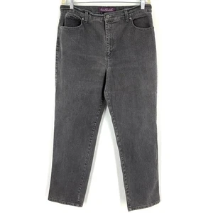 Pantalones de mezclilla Gloria Vanderbilt Amanda pierna recta gris lavado talla 18 - Imagen 1 de 8