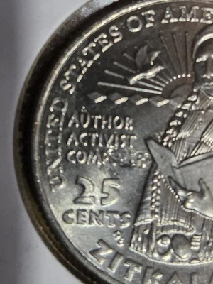 2024 P-Zitkla-SA Large Strike Through Error Quarter Coin - Image 1 of 4