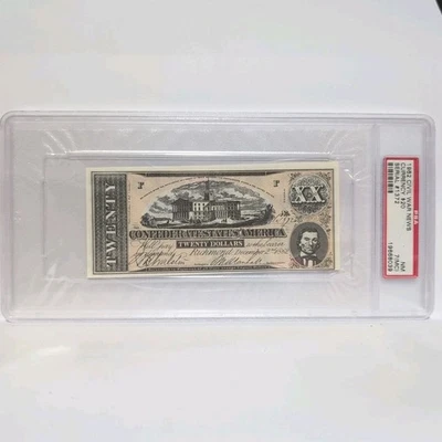 1962 TOPPS CIVIL WAR NEWS ~ CURRENCY $20 ~ GRADED PSA 7 m/c NM ~ SERIAL # 1372 - Image 1 of 4