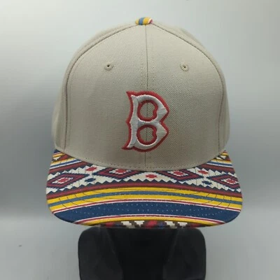波士顿红袜队美国针头美国职棒大联盟库珀斯敦系列部落阿兹特克吊带帽 — 第 1/4 张图片
