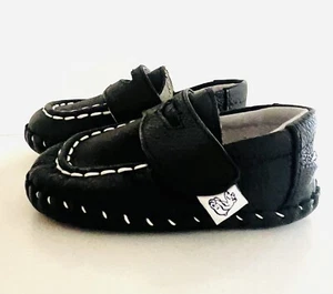 Pediped Originals Charlie loafer black white Infants Shoes Leather XS 0-6 Months - Picture 1 of 9