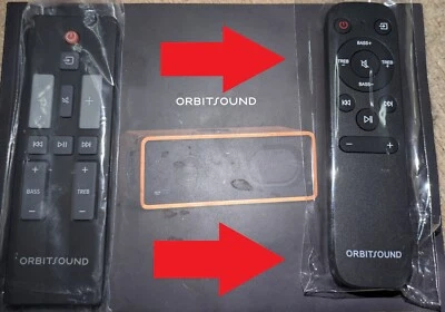 Orbitsound remote Black A60,A70,M9,M10,M12,SB60,T9,ORBITBAR12,E30,T12v3,M9LX, - Image 1 of 4