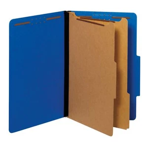 Recycled Classification File Folders 2 Dividers 2" Embedded Fasteners 2/5 Tab... - Picture 1 of 8