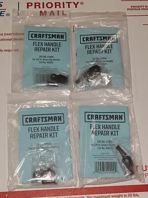 New! Lot of 4 Craftsman 37924 Flex Handle Repair Kits 1/4" Ratchet DRIVE 43523 - Image 1 of 3