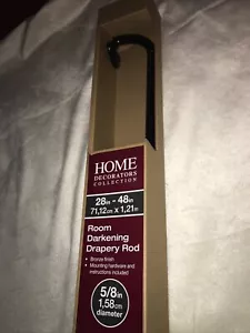 home decorators room darkening drapery rod bronze 28 in - 48 in new - Picture 1 of 4