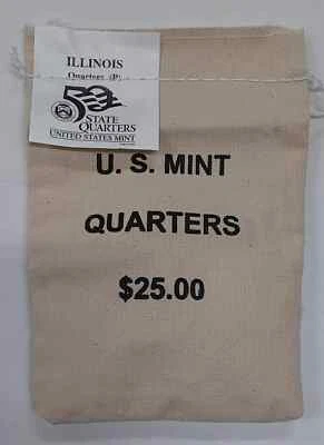 2003 D Illinois Unopened State Quarter Bag $25 (100 Coin) US Mint "BU"! - Image 1 of 4