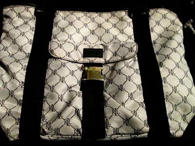 LAUREN RALPH LAUREN Gray Purse Bag Handbag Plaid With Buckle used ONLY One owner - Image 1 of 4