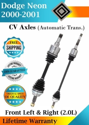 New OE Front CV Axles For 2000-2001 Dodge Neon 2.0L Lifetime Warranty - Image 1 of 4