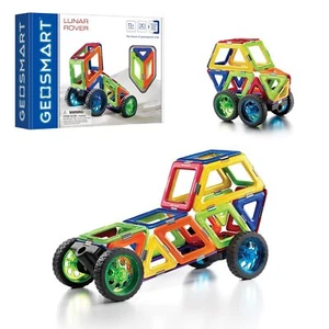 GeoSmart Lunar Rover GeoMagnetic Vehicle Building Set for Ages 5+ 30 Pieces - Picture 1 of 7