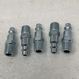 Enchufe de intercambio industrial de acero NPT macho de 1/4" x 1/4" conexión rápida CANTIDAD 5 - Imagen 1 de 4