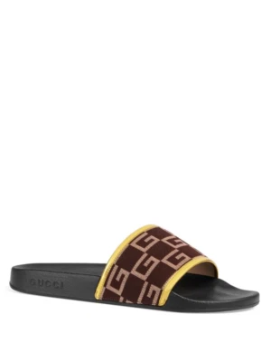 SANDALIAS GG 100 % AUTÉNTICAS PARA HOMBRE GUCCI PERSECUCIÓN CUERO REINO UNIDO 9/EE. UU. 10 Foto 1 de 4