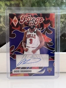 Autógrafo Panini NBA Phoenix Andre Drummond Fuego Blue 2023-24/25 Chicago Bulls - Imagen 1 de 2