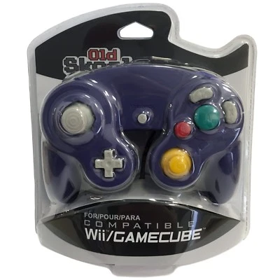Old Skool Dual Analog Controller for Nintendo Game Cube & Wii - Indigo (Purple) - Image 1 of 2
