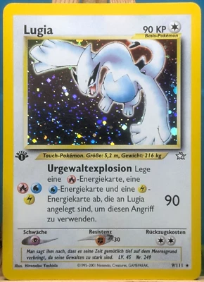 POKEMON - Neo Genesis - Lugia - 9/111  1. Edition - sehr guter Zustand - deutsch - Bild 1 von 4