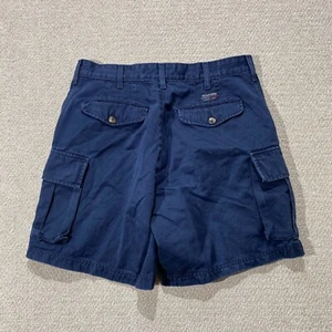 Tommy Hilfiger Cargo Shorts Mens 31x8 Navy Blue Regular Fit Outdoor Hiking - Picture 1 of 10