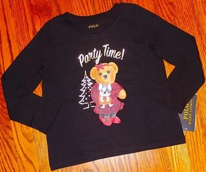 POLO RALPH LAUREN AUTHENTIC TODDLERS GIRLS BRAND NEW ORIGINAL T-SHIRT Sz 3T, NWT - Picture 1 of 4