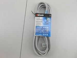 Woods 0547 16/2 SVT Small Appliance Extension Cord, 20-Foot, 20 ft, Gray (CB) - Picture 1 of 3