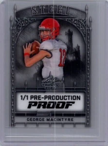 George Macintyre 2024 Hoja Fútbol 1/1 Pre Producción Prueba - Imagen 1 de 1
