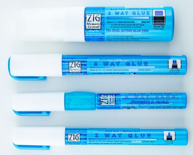 Kuretake Zig 2 Way Glue Pen 3/Pkg Chisel Tip