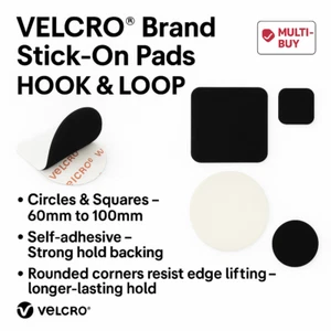 VELCRO® Stick on Discs Pads selbstklebende Haken & Schlaufe klebrige Rückenverschlüsse - Bild 1 von 25