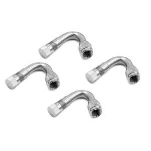 4pz 45 gradi argentato Auto Moto estensione valvola prolunga stelo - Bild 1 von 2