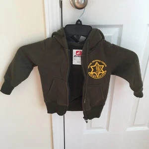 israeli defense force todler hooded jacket size 2 IDF jacket zip up long sleeve - Picture 1 of 14