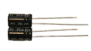 25 Stück Mallory 33uF 63V Aluminium Elektrolytkappe +105C 3mm LS getestet USA VERSAND - Bild 1 von 1