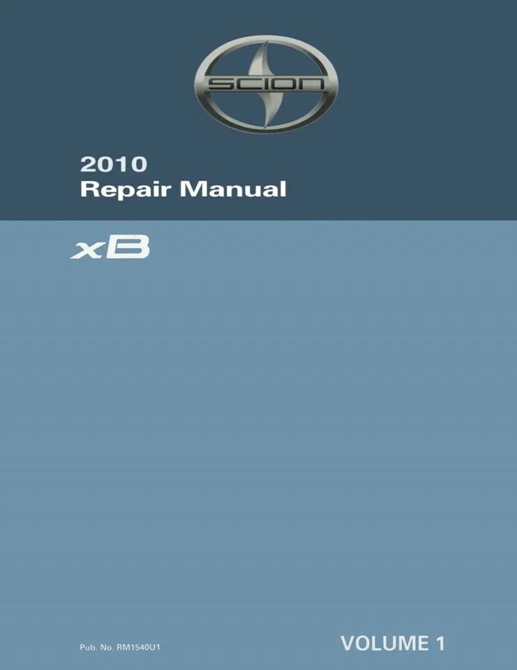 Manual de reparación de servicio de taller SCION XB 2010 solo volumen 1 Foto 1 de 1