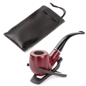 Tabak Pfeife Set Holzpfeife Einsteigerset Elegante Holzpfeife Pfeife 14cm Länge - Bild 1 von 7